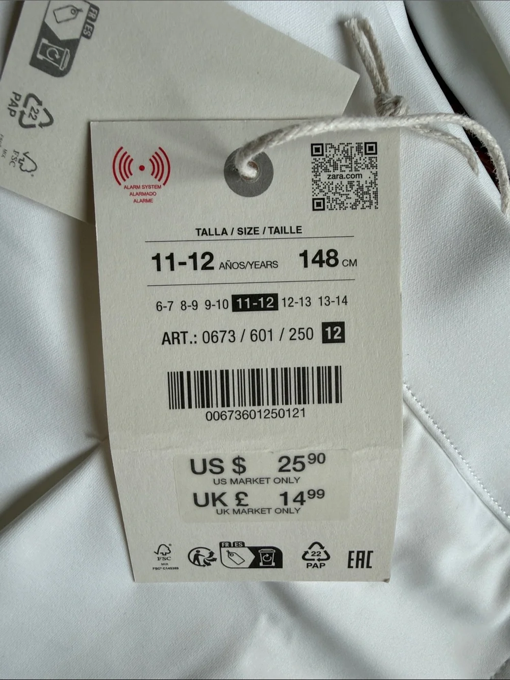 Zara White Tennis Matching Set with Maroon Trim
